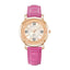 Quartz Rhinestone Leather Bracelet watch Women's Watches Scarecrow Store Hot pink