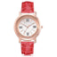 Quartz Rhinestone Leather Bracelet watch Women's Watches Scarecrow Store Red