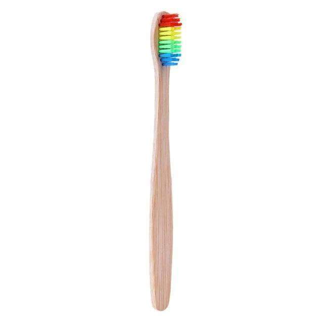 Rainbow Colored Bristle Wooden Toothbrush Oral Hygiene Product Toothbrushes iFashion Beauty 1pc