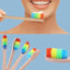Rainbow Colored Bristle Wooden Toothbrush Oral Hygiene Product Toothbrushes iFashion Beauty