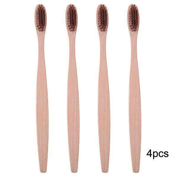 Rainbow Wooden Toothbrush Oral Hygiene Product For Children Toothbrushes be your gracefulness Store 4PCS G