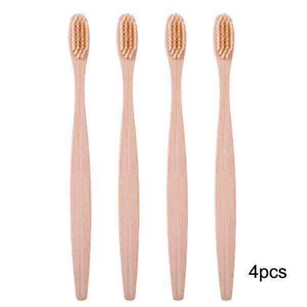 Rainbow Wooden Toothbrush Oral Hygiene Product For Children Toothbrushes be your gracefulness Store 4PCS H