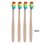 Rainbow Wooden Toothbrush Oral Hygiene Product For Children Toothbrushes be your gracefulness Store 4PCS rainbow