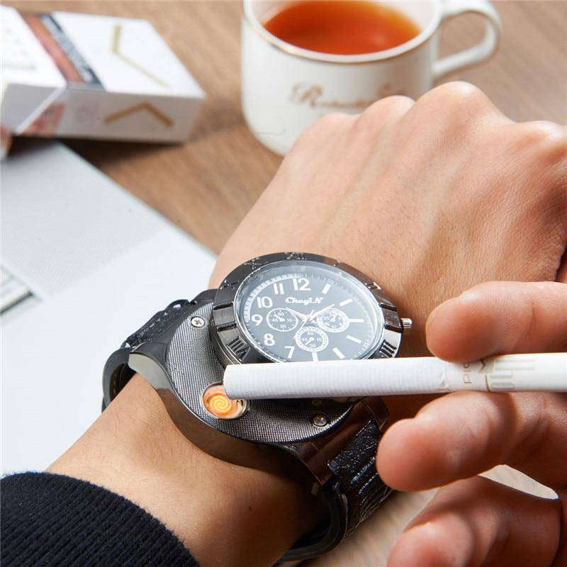 Rechargeable Quartz Lighter Watch Quartz Watches kinfo watches Store