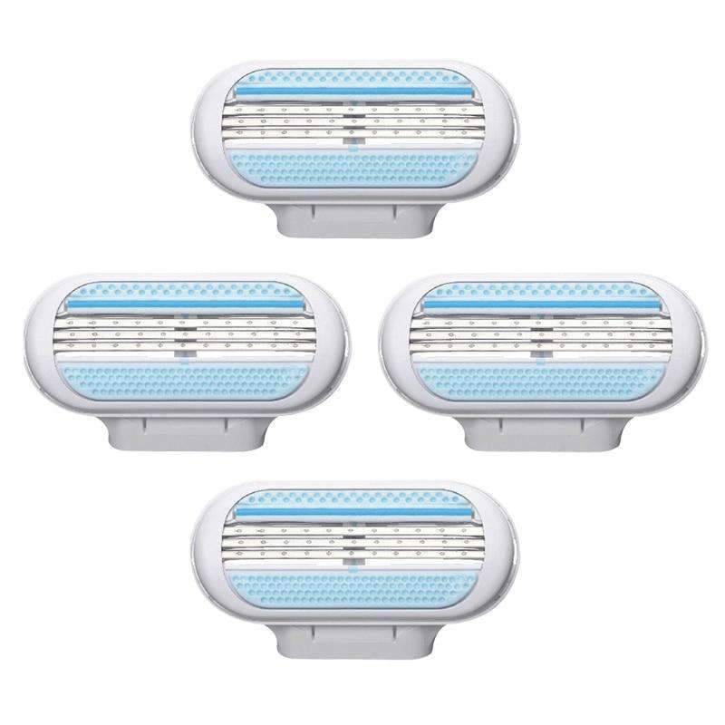 Replaceable Razor Head Shaving Razor For Women Razor iFashion Beauty 4pcs Blades