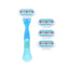 Replaceable Razor Head Women's Shaving Razor Razor AZDENT Industrial Co.,Ltd Store Blue
