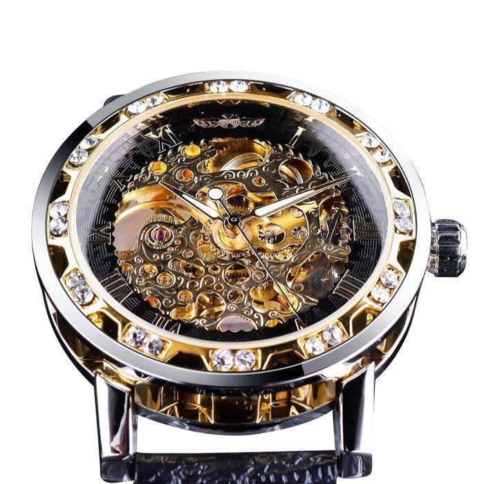 Retro Luminous Hands Fashion Diamond Men's Mechanical Watch Mechanical Watches GMT