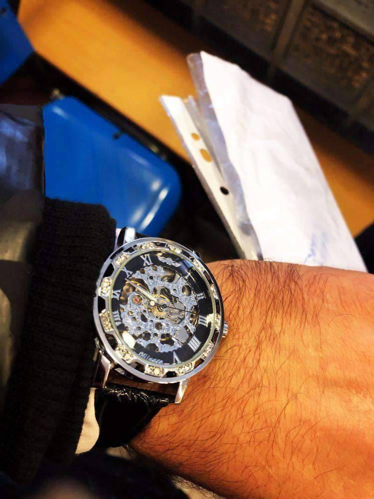 Retro Luminous Hands Fashion Diamond Men's Mechanical Watch Mechanical Watches GMT