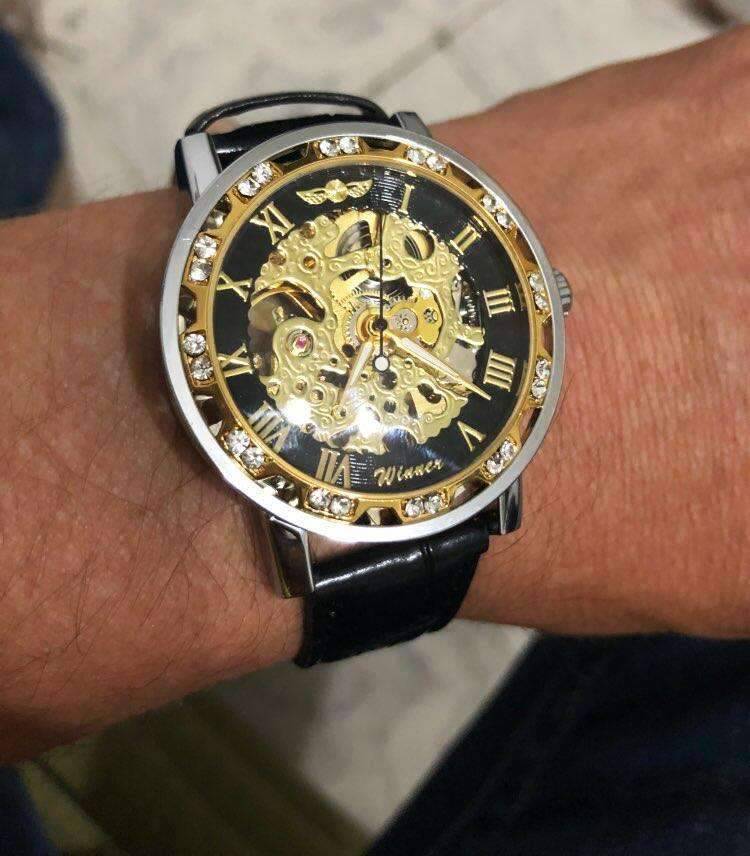 Retro Luminous Hands Fashion Diamond Men's Mechanical Watch Mechanical Watches GMT