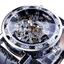 Retro Luminous Hands Fashion Diamond Men's Mechanical Watch Mechanical Watches GMT Black Silver