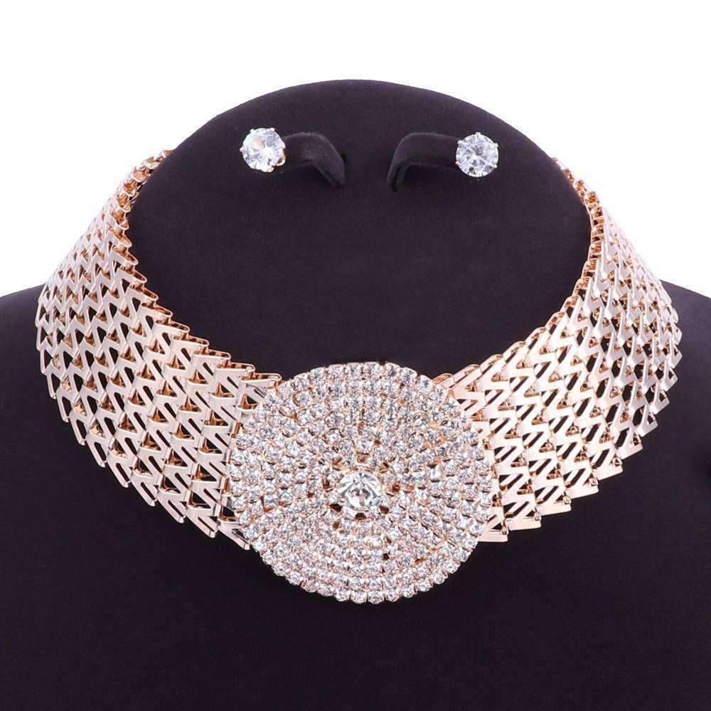 Rhinestone Clear Crystal Bridal Jewelry Sets For Women Bridal Jewelry Sets Carol Jewelry