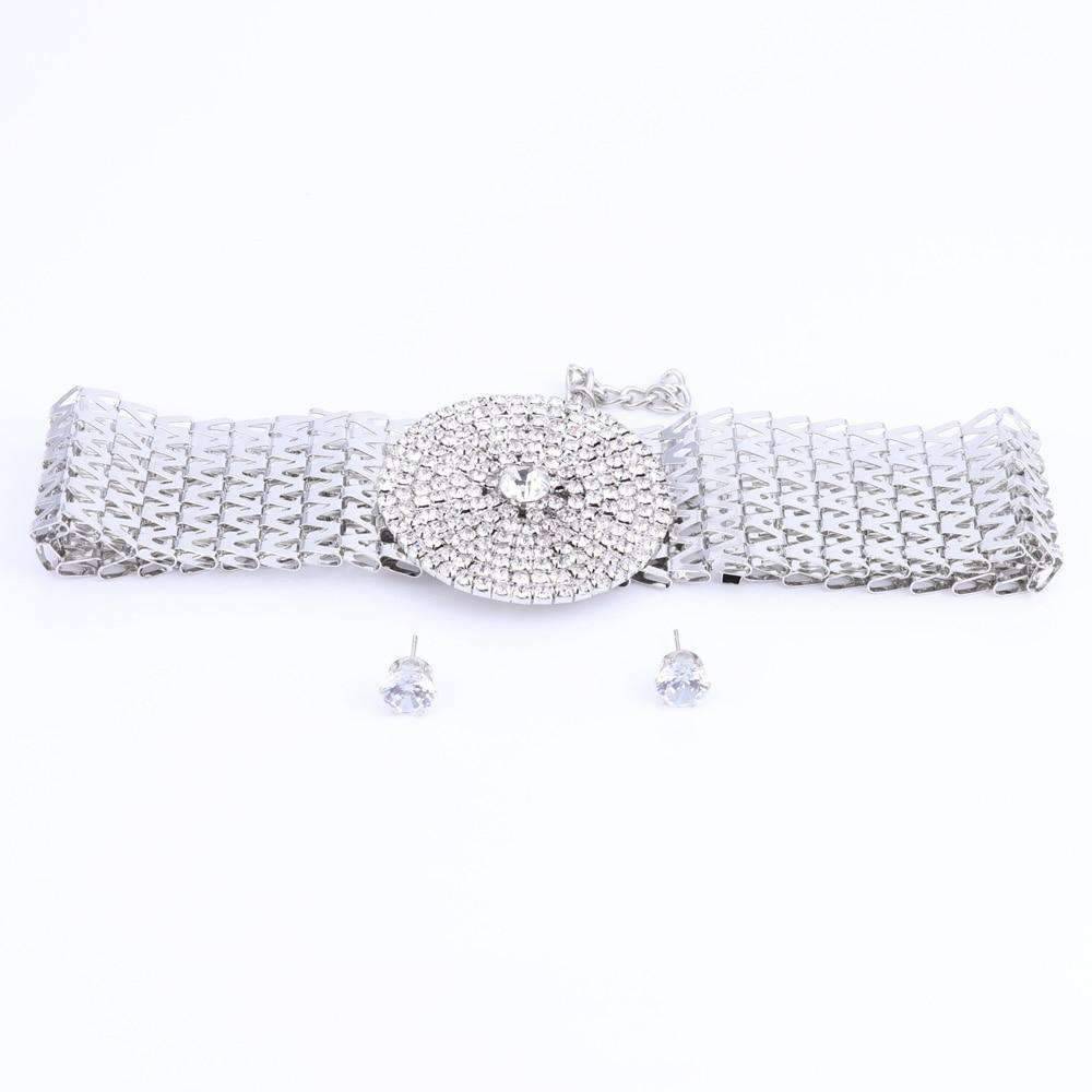 Rhinestone Clear Crystal Bridal Jewelry Sets For Women Bridal Jewelry Sets Carol Jewelry
