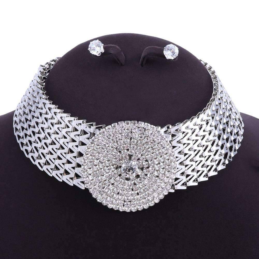 Rhinestone Clear Crystal Bridal Jewelry Sets For Women Bridal Jewelry Sets Carol Jewelry