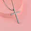 Rhinestone Cross Pendant Necklace Pendant Necklaces SINLEERY Official Store black gun plated China