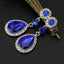 Rhinestone Style Dangle Earrings Drop Earrings Susenstone dropshipping Store Blue