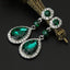 Rhinestone Style Dangle Earrings Drop Earrings Susenstone dropshipping Store Green