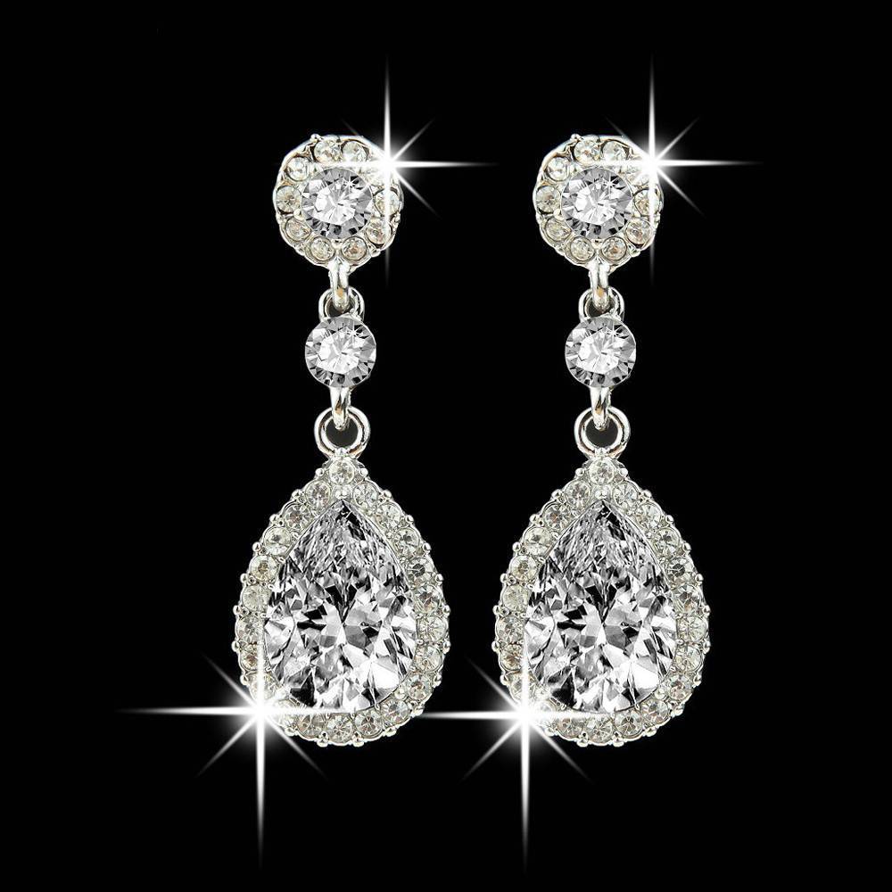 Rhinestone Style Dangle Earrings Drop Earrings Susenstone dropshipping Store Purple