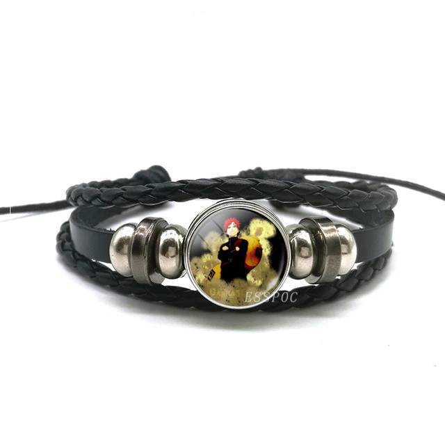 Rinnegan Eyes Uchiha Uzumaki Clan Logo Leather Bracelet Wrap Bracelets ESSPOC JEWELLRY Store