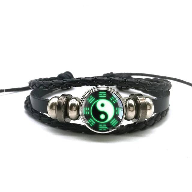 Rinnegan Eyes Uchiha Uzumaki Clan Logo Leather Bracelet Wrap Bracelets ESSPOC JEWELLRY Store as show