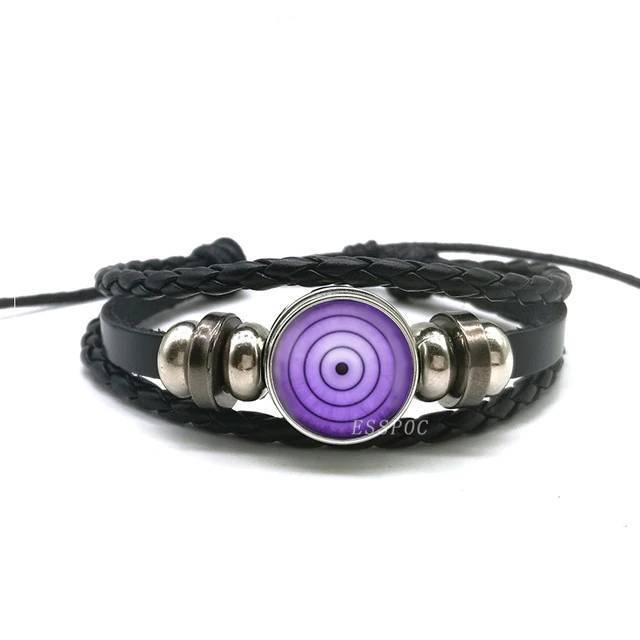 Rinnegan Eyes Uchiha Uzumaki Clan Logo Leather Bracelet Wrap Bracelets ESSPOC JEWELLRY Store as show3