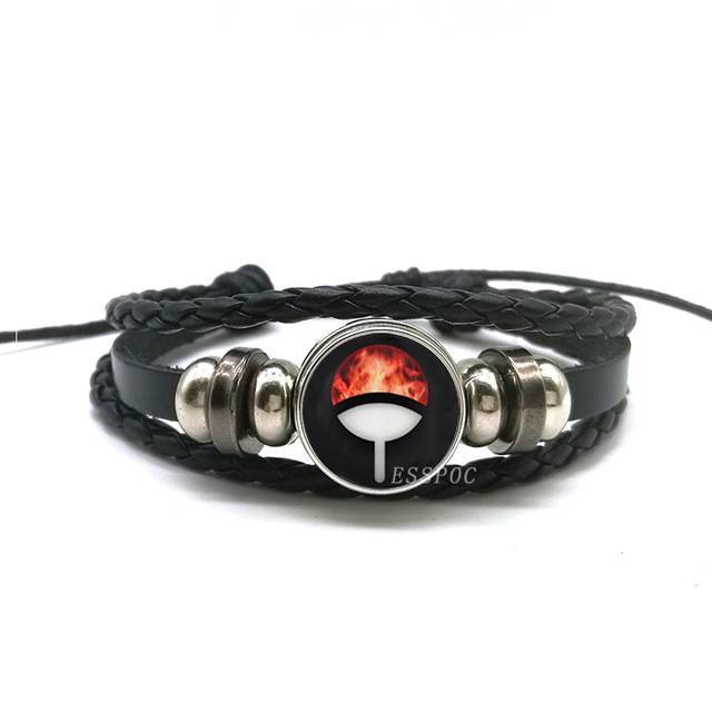 Rinnegan Eyes Uchiha Uzumaki Clan Logo Leather Bracelet Wrap Bracelets ESSPOC JEWELLRY Store as show4