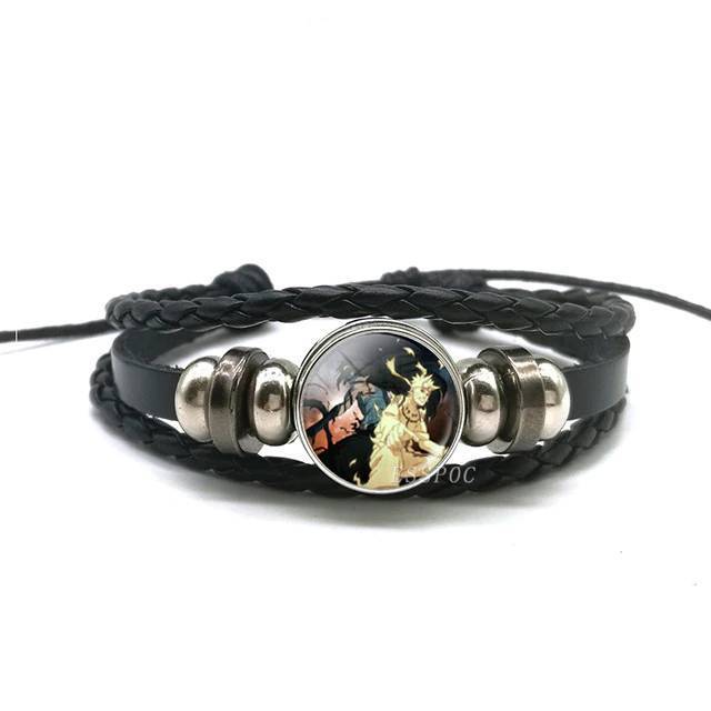 Rinnegan Eyes Uchiha Uzumaki Clan Logo Leather Bracelet Wrap Bracelets ESSPOC JEWELLRY Store as show7