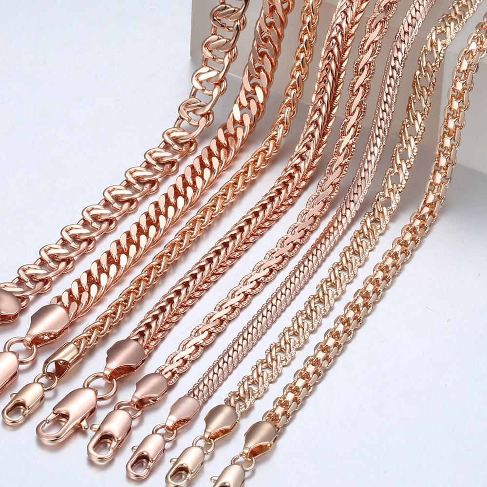 Rose Gold Curb Snail Necklace Chain Necklaces Trendsmax Official Store