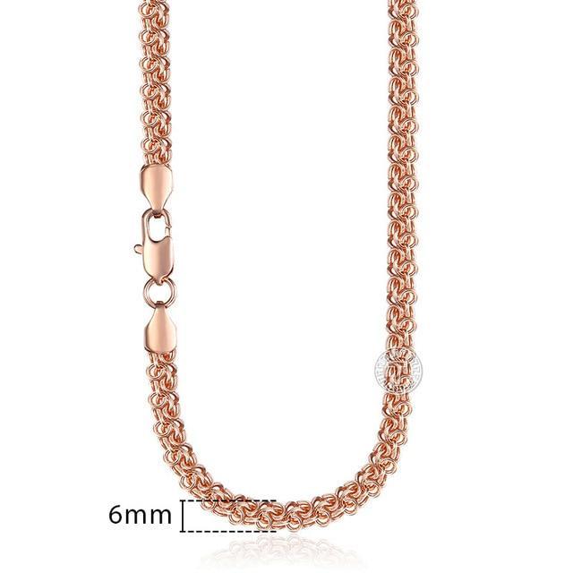 Rose Gold Curb Snail Necklace Chain Necklaces Trendsmax Official Store GN223 18inch 45cm