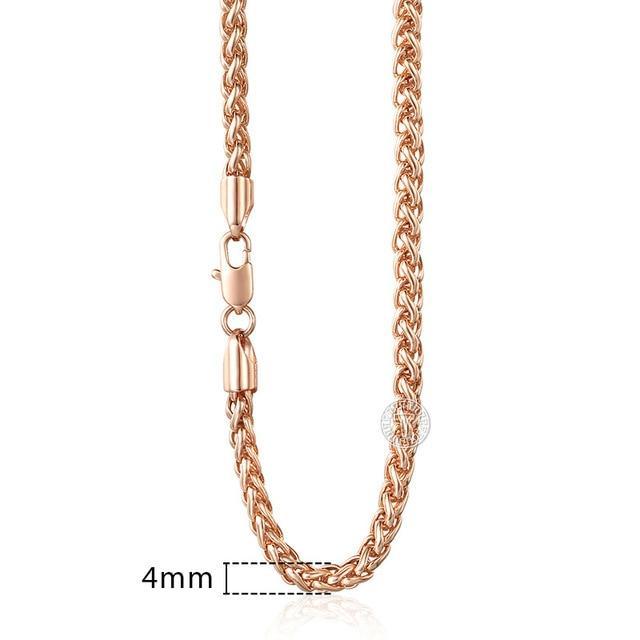 Rose Gold Curb Snail Necklace Chain Necklaces Trendsmax Official Store GN255 18inch 45cm