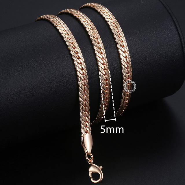 Rose Gold Personalize Necklace Chain Necklaces Trendsmax Official Store CN03 50cm 20inch