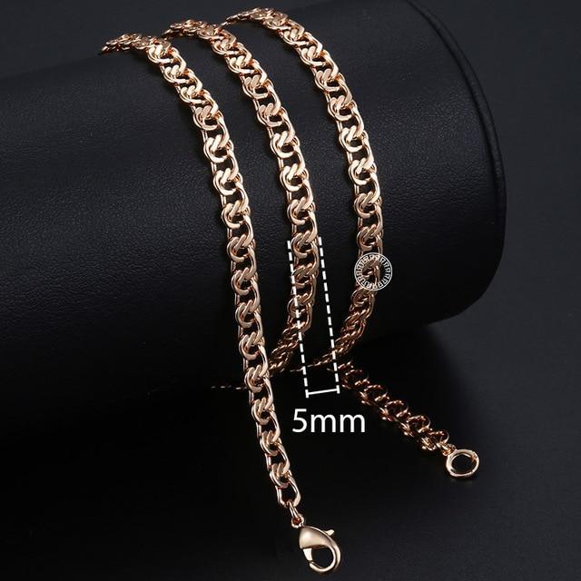 Rose Gold Personalize Necklace Chain Necklaces Trendsmax Official Store CN04 50cm 20inch