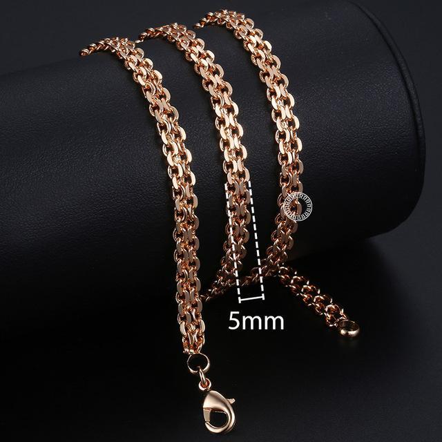 Rose Gold Personalize Necklace Chain Necklaces Trendsmax Official Store CN05 50cm 20inch