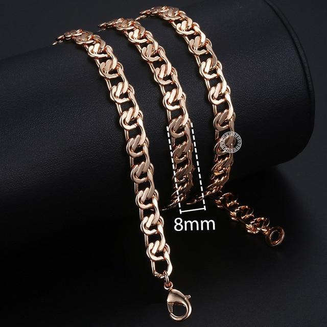 Rose Gold Personalize Necklace Chain Necklaces Trendsmax Official Store CN06 50cm 20inch