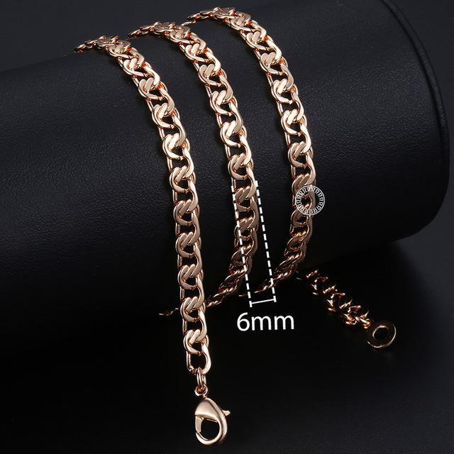 Rose Gold Personalize Necklace Chain Necklaces Trendsmax Official Store CN07 50cm 20inch