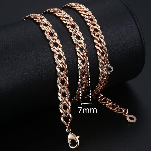 Rose Gold Personalize Necklace Chain Necklaces Trendsmax Official Store CN08 50cm 20inch
