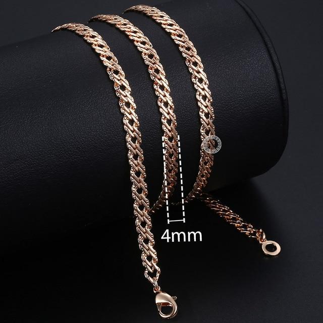 Rose Gold Personalize Necklace Chain Necklaces Trendsmax Official Store CN09 50cm 20inch
