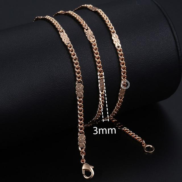 Rose Gold Personalize Necklace Chain Necklaces Trendsmax Official Store CN12 50cm 20inch