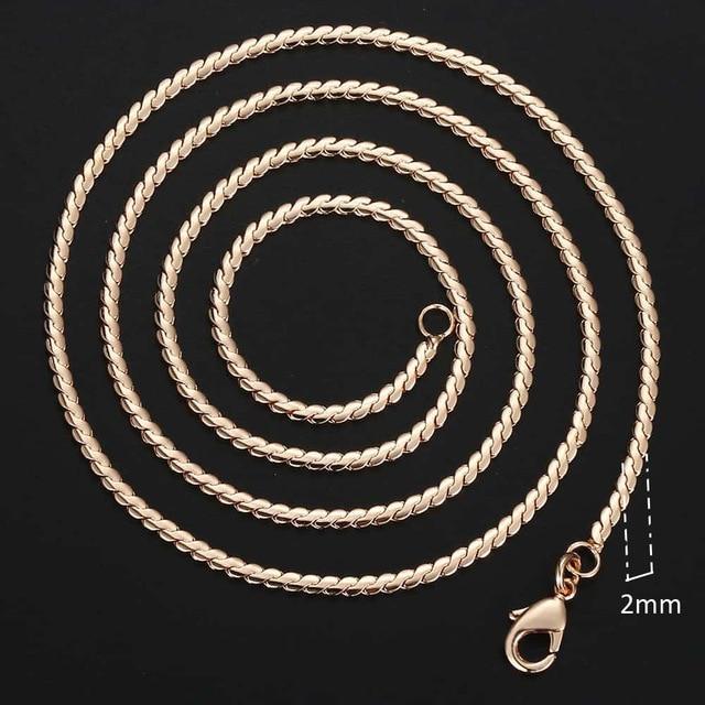 Rose Gold Personalize Necklace Chain Necklaces Trendsmax Official Store CN16 50cm 20inch