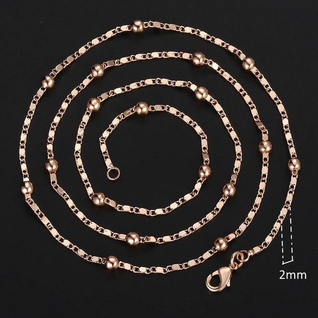 Rose Gold Personalize Necklace Chain Necklaces Trendsmax Official Store CN18 50cm 20inch