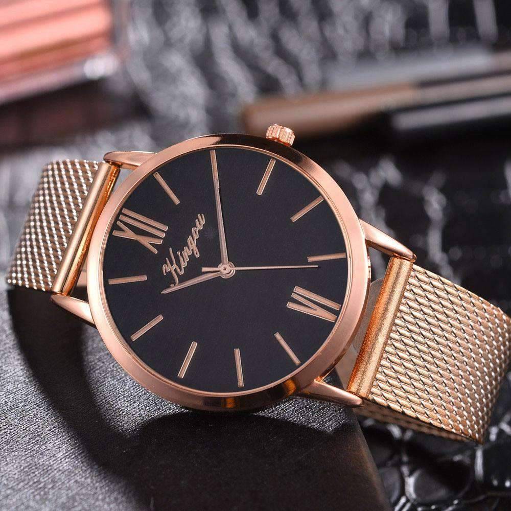 Rose Gold Silver Mesh Stainless Steel Dial Women’s Dress Watch Women's Watches Scarecrow Store