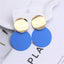 Round Metal Stud Earrings Stud Earrings wproduby Official Store