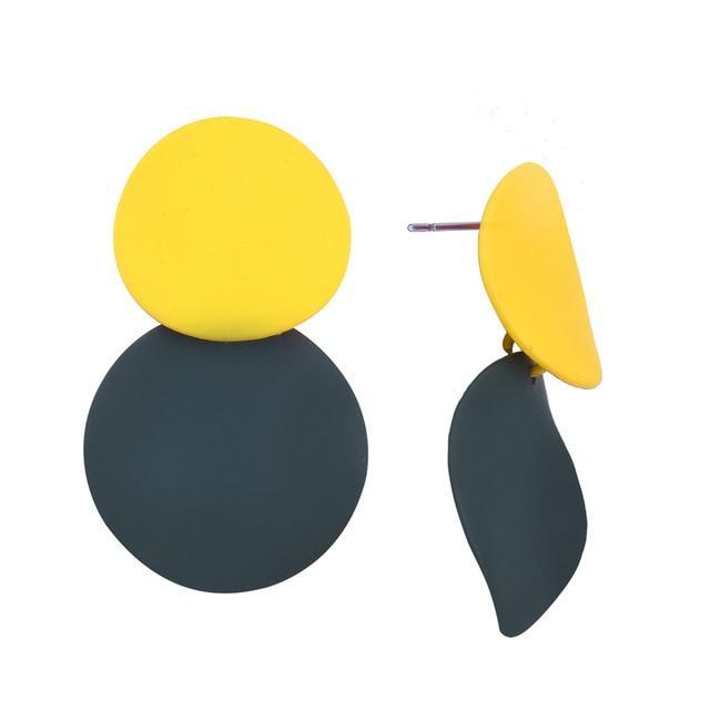 Round Metal Stud Earrings Stud Earrings wproduby Official Store gren