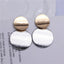 Round Metal Stud Earrings Stud Earrings wproduby Official Store LSgold silver