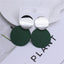Round Metal Stud Earrings Stud Earrings wproduby Official Store silver green