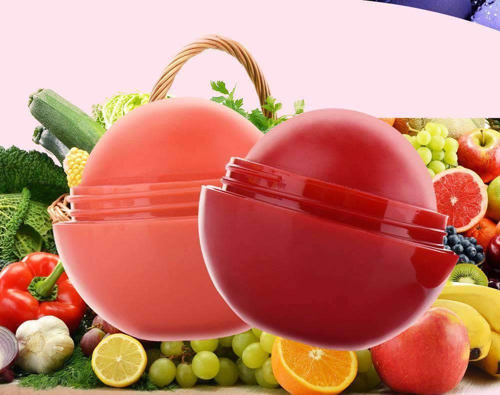 Round Plant Lip Care Products Candy Color Moisturizing Lip Balm Lip Balm Easy Product Easy Life