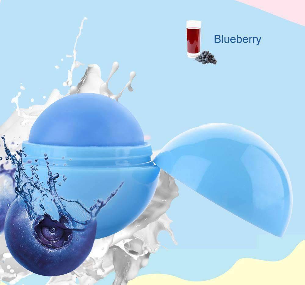 Round Plant Lip Care Products Candy Color Moisturizing Lip Balm Lip Balm Easy Product Easy Life blue
