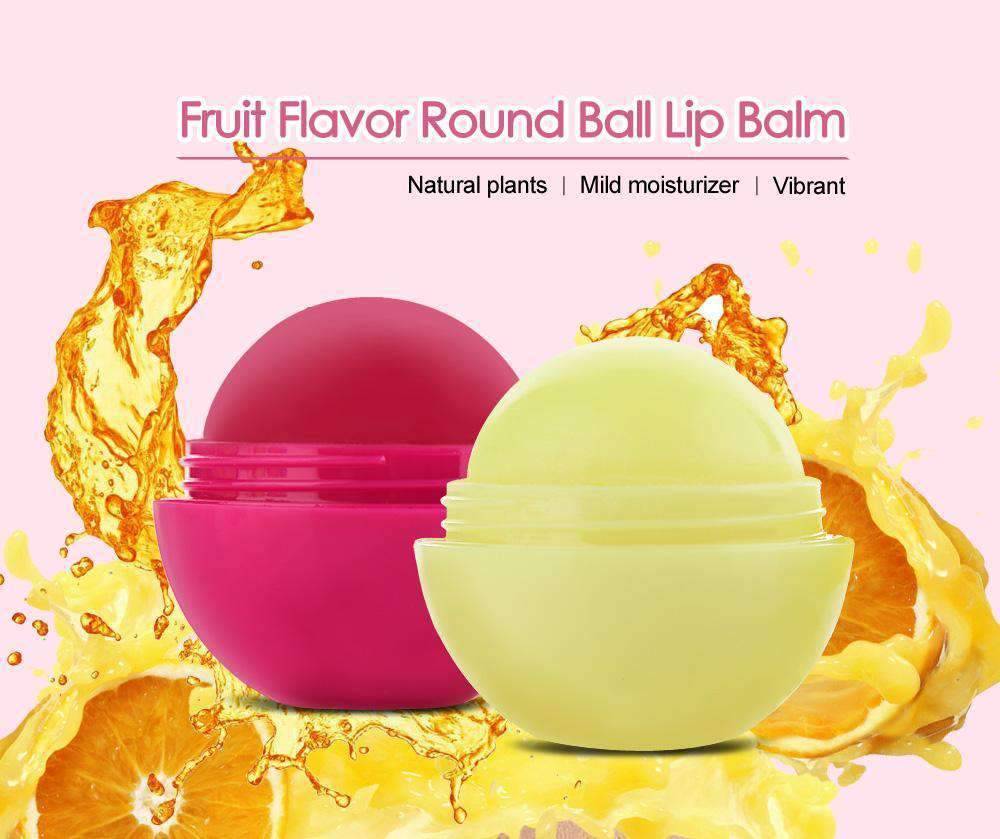 Round Plant Lip Care Products Candy Color Moisturizing Lip Balm Lip Balm Easy Product Easy Life red