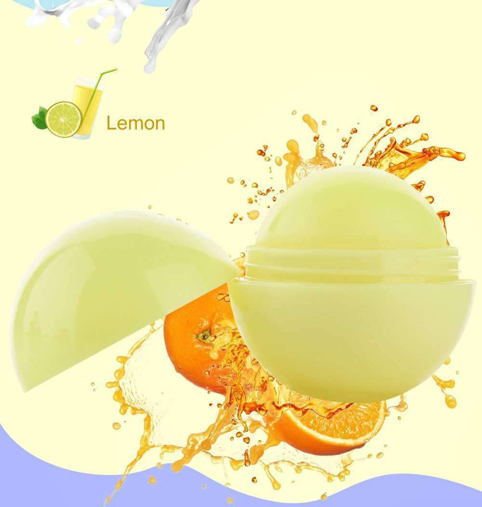 Round Plant Lip Care Products Candy Color Moisturizing Lip Balm Lip Balm Easy Product Easy Life yellow