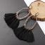 Round Resin Dangle Drop Earrings Drop Earrings Zoeber One Store black 1