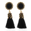 Round Resin Dangle Drop Earrings Drop Earrings Zoeber One Store blackc